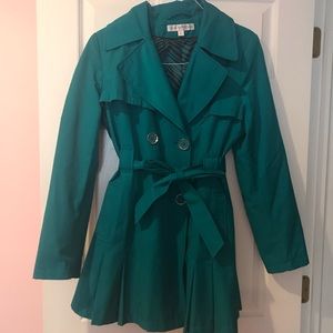 Teal Women’s Trench Coat